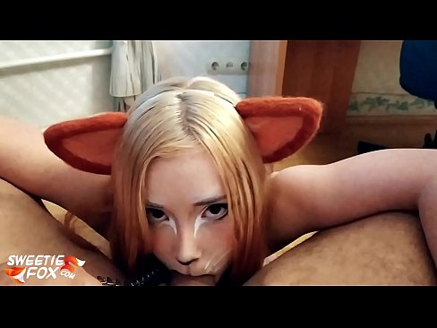 ❤️ Kitsune loro dick na kụkọba n'ọnụ ya ❤️  na anyi